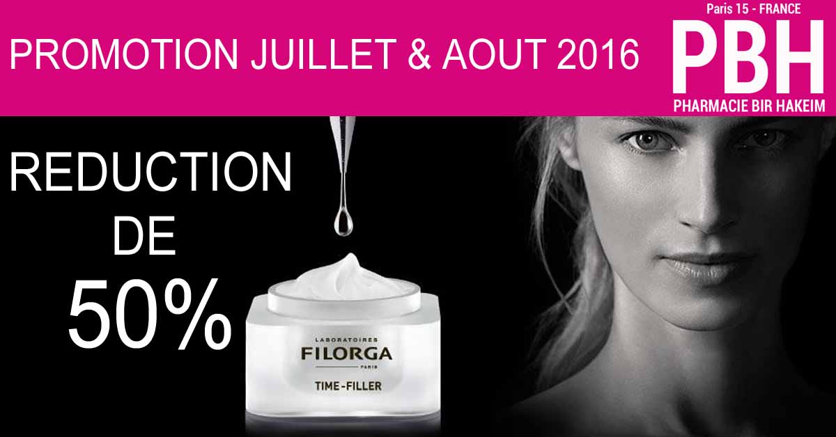 Promotion sur toute la gamme FILORGA en Juillet et Août 2016