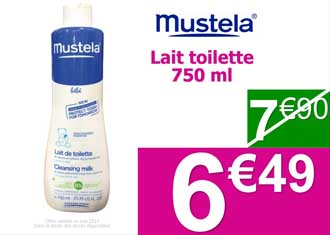 mustela lait toilette 750 ml