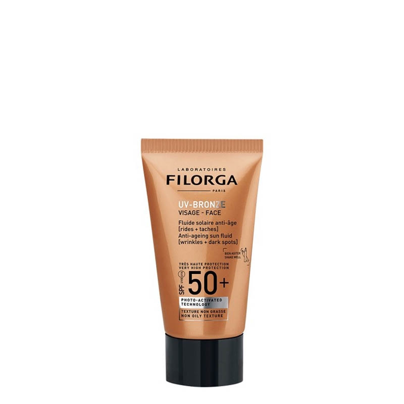 FILORGA UV-BRONZE SPF50+ Fluide solaire visage anti-âge Tube de 40ml